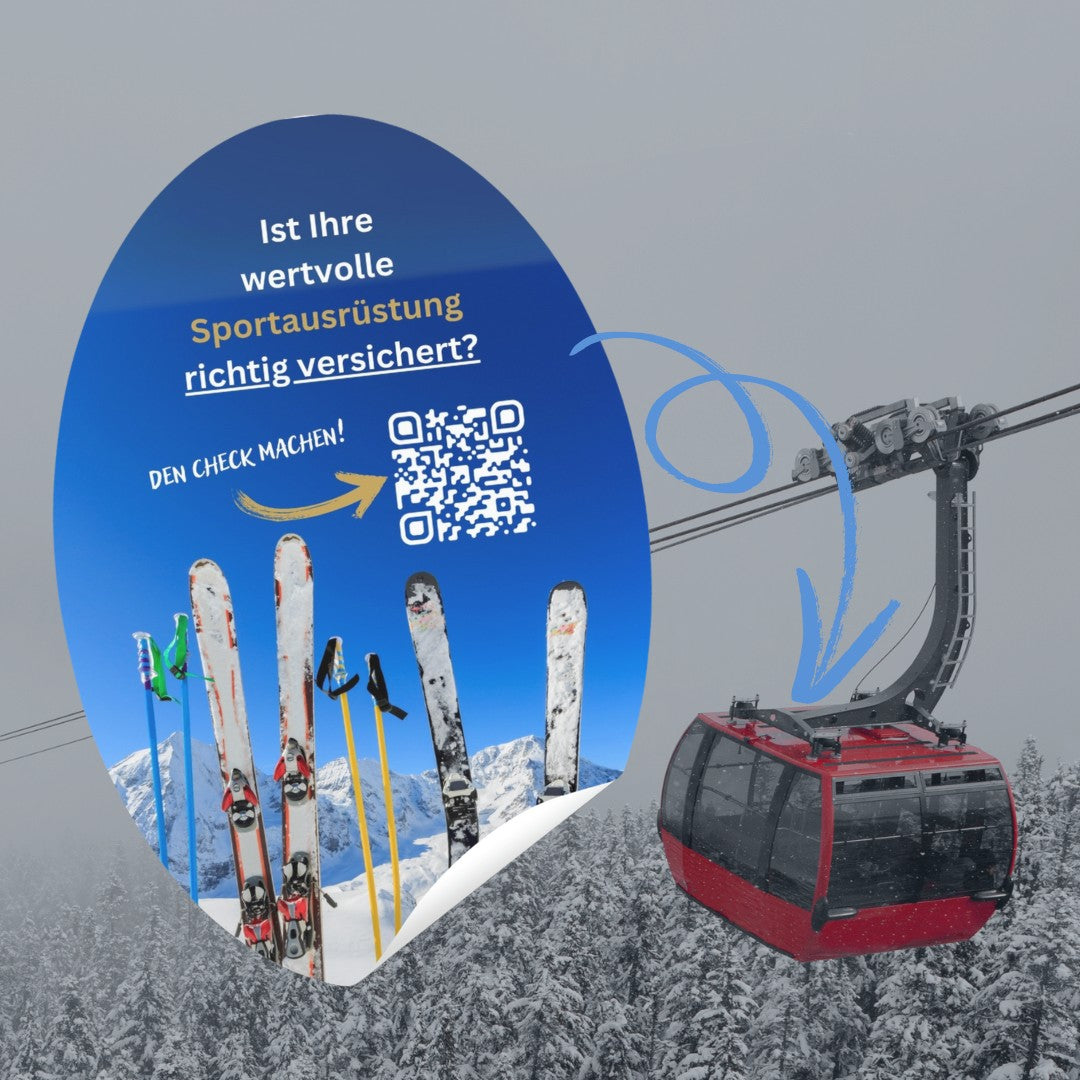 Sportgeräte Versicherungs-Check - Sticker / Aufkleber mit Deinem QR-Code | 500 Stk.
