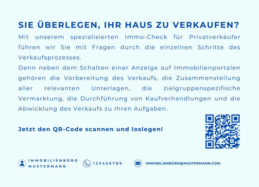 Altersgerechtes Wohnen - Postkarten mit Deinem QR-Code & Deiner Adresse | twoforty x immobilien | 250 Stk.