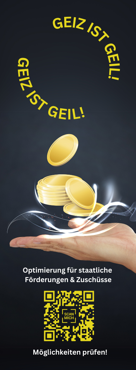 Türanhänger - Geiz ist geil - mit Deinem QR-Code | 250 Stk.