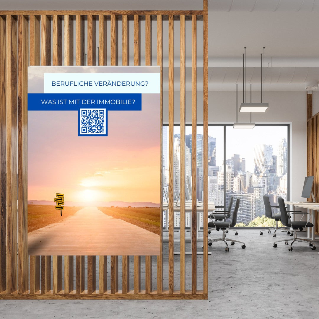 Berufliche Veränderung - Poster Din A1 für Kundenstopper oder Schaufenster - twoforty x immo - 3 Stk.