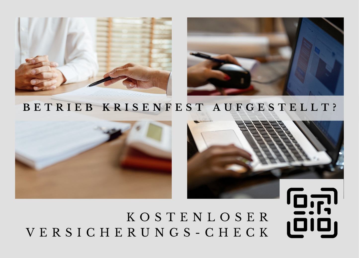 Business-Risiko-Check für KMU´s - Postkarten mit Deinem QR-Code & Deiner Adresse