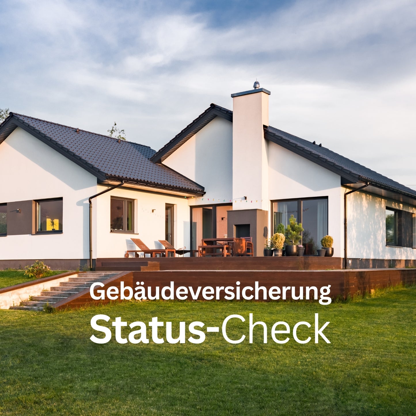 Gebäudeversicherung Status-Check - Postvorlage für Social Media