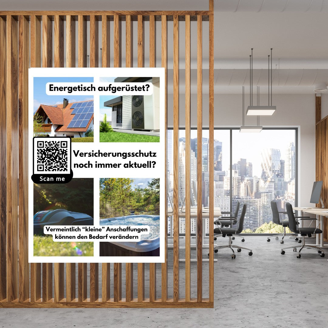 Gebäudeversicherung Status-Check - Poster Din A1 für Kundenstopper oder Schaufenster 3 Stk.