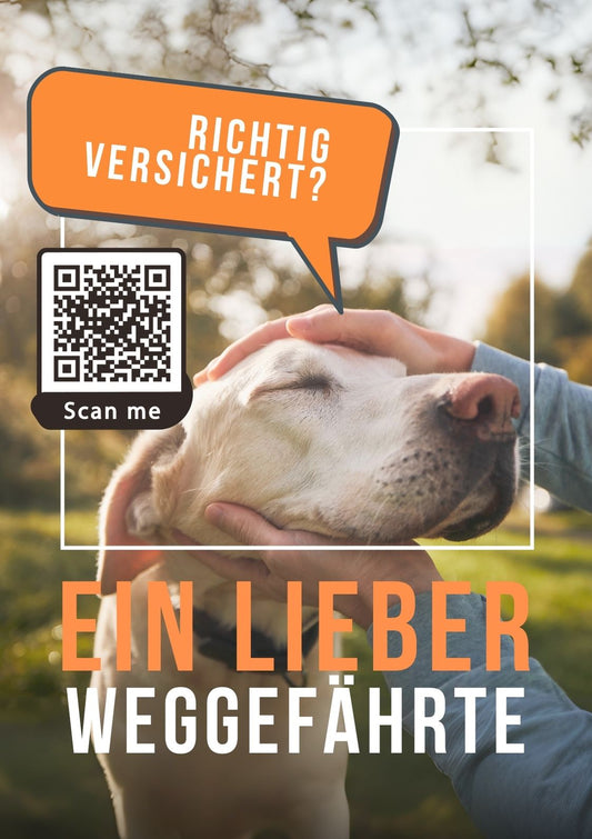 Hunde Versicherungs-Check - Mini Rollup mit Deinem QR-Code - 1 Stk.