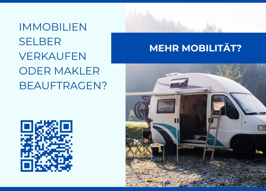 Mehr Mobilität - Postkarten mit Deinem QR-Code & Deiner Adresse | twoforty x immobilien | 250 Stk.