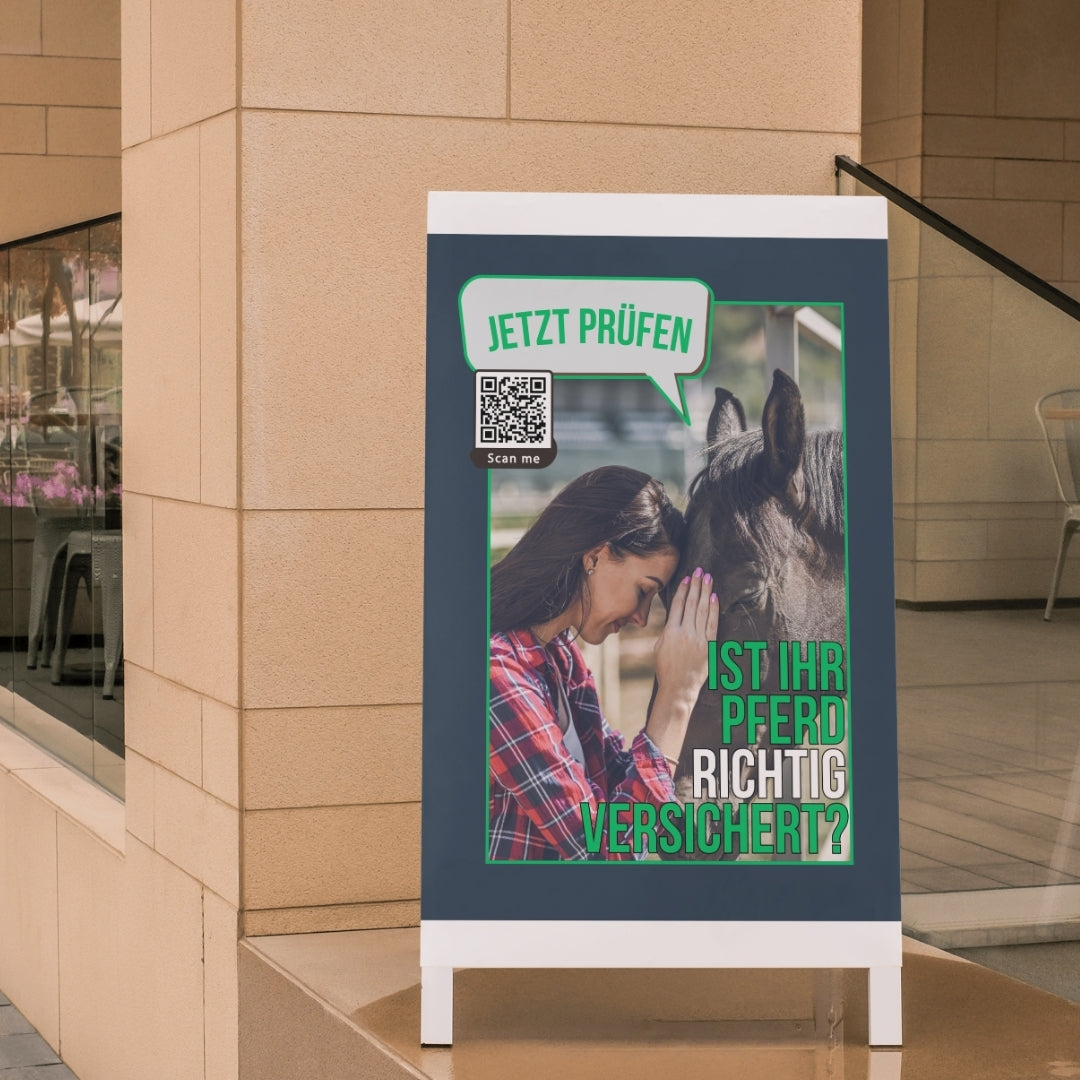Pferde Versicherungs-Check - Poster Din A1 für Kundenstopper oder Schaufenster 3 Stk.