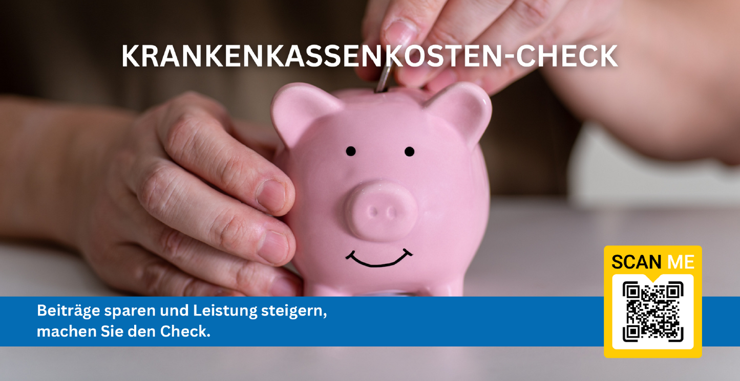 Kosten-Argument - Der Krankenkassen Kostencheck mit Deinem QR-Code | 250 Stk.