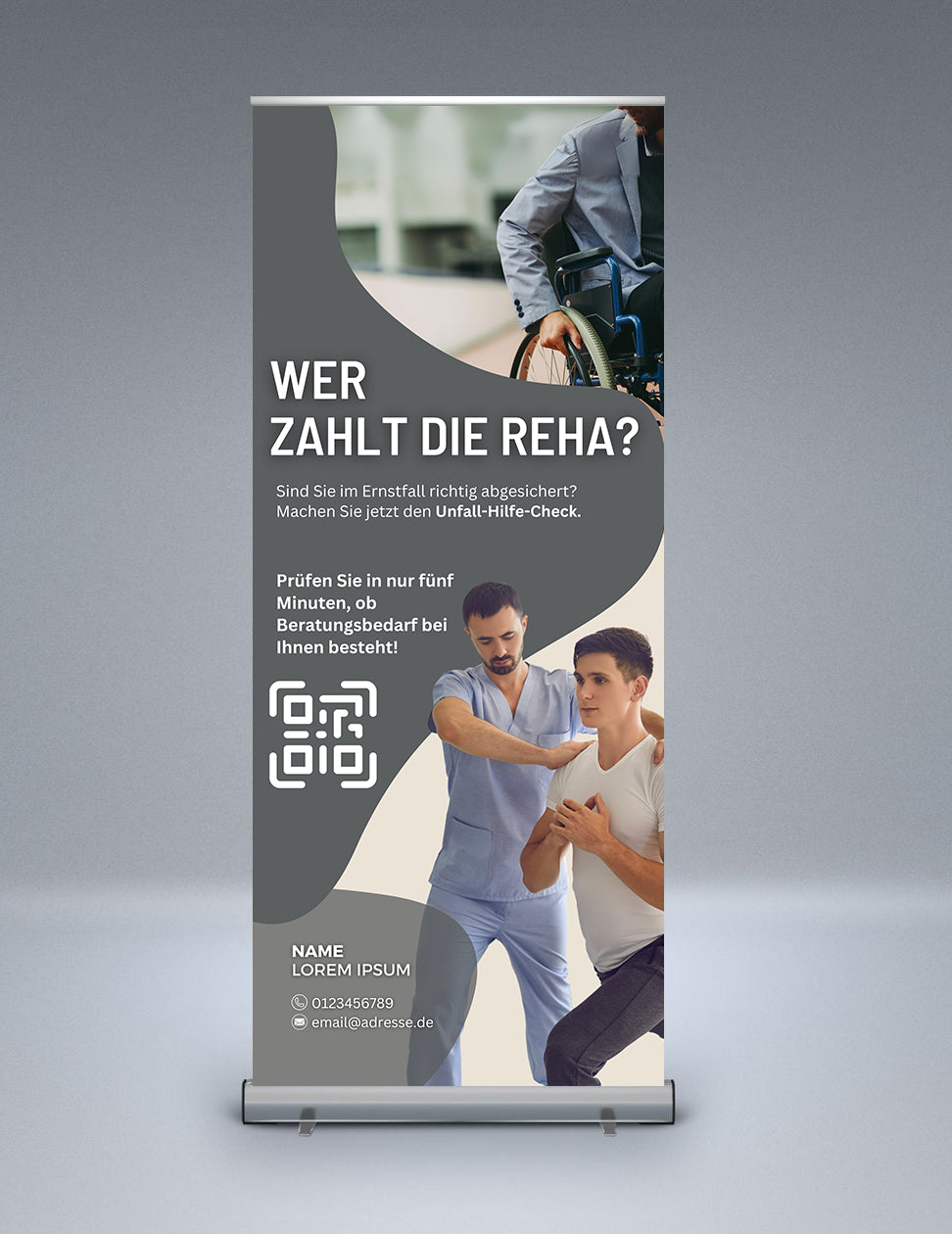 Unfall-Hilfe-Check - Rollup | für Physio etc. | 1 Stk.