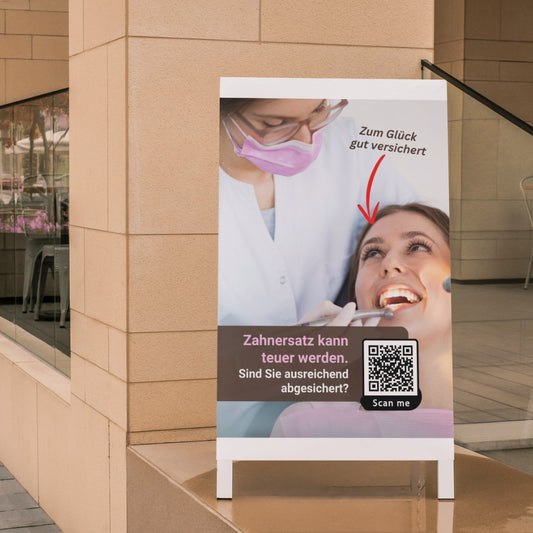 Zahnkosten-Check - Poster Din A1 für Kundenstopper oder Schaufenster 3 Stk.