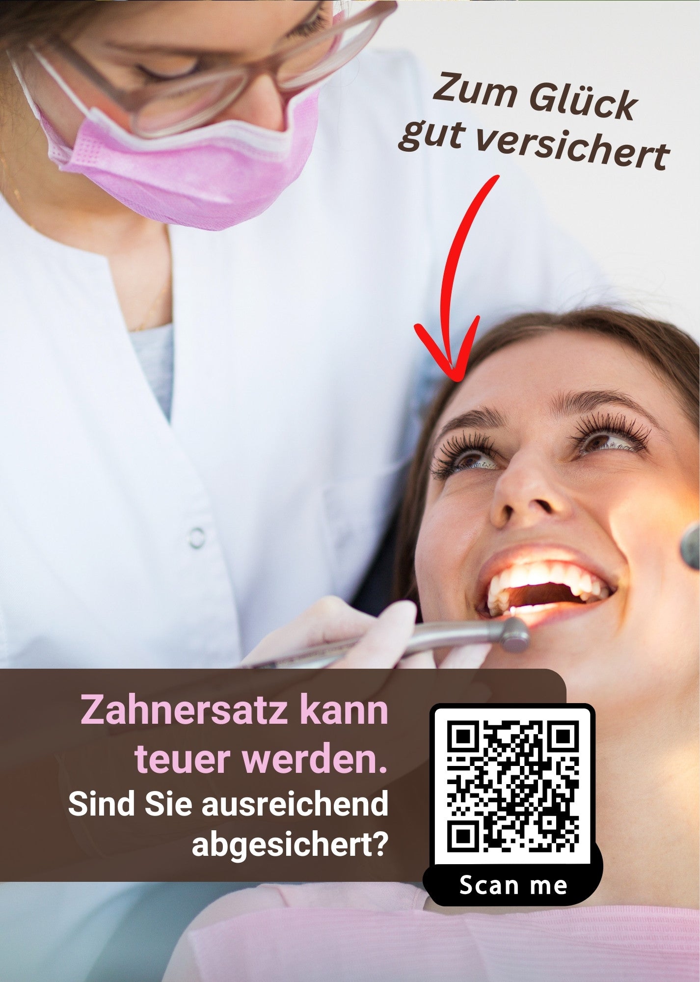 Zahnkosten-Check - Mini Rollup mit Deinem QR-Code - 1 Stk.