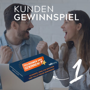 Gewinnspiel - Set | Schachtel & Klappkarte | 200 Sets.