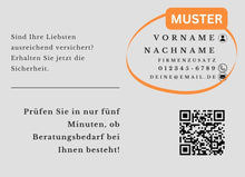 Lade das Bild in den Galerie-Viewer, Schutz4Kids-Postkarte mit Deinem QR-Code &amp; Deiner Adresse | 250 Stk.
