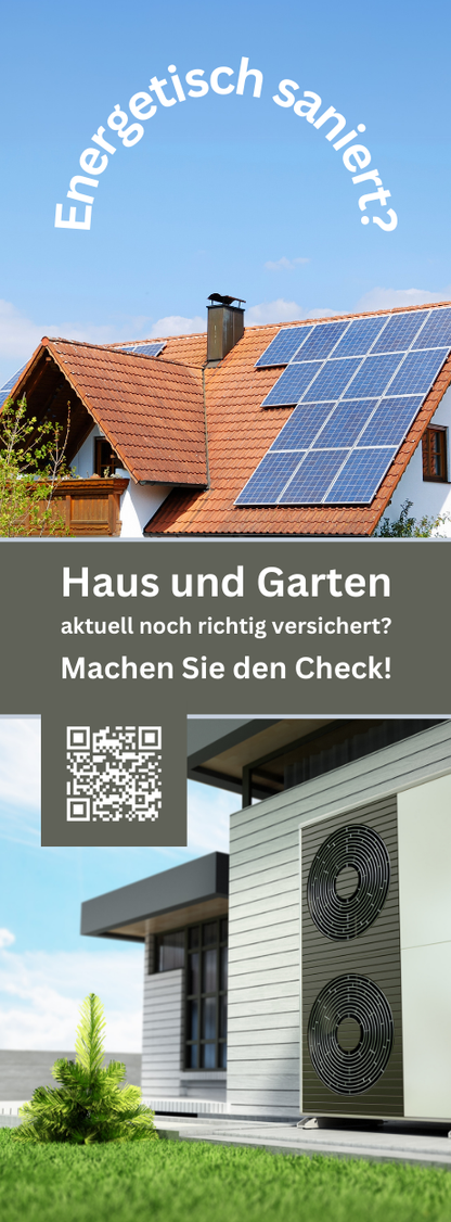 Gebäudeversicherung Status-Check - Türanhänger mit Deinem QR-Code | 250 Stk.