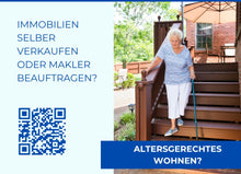 Lade das Bild in den Galerie-Viewer, Altersgerechtes Wohnen - Postkarte mit Deinem QR-Code &amp; Deiner Adresse | twoforty x immobilien | 250 Stk.
