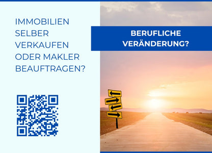 Berufl. Veränderung - Postkarten mit Deinem QR-Code & Deiner Adresse | twoforty x immobilien | 250 Stk.