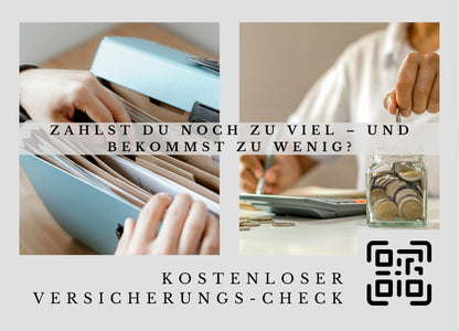 Der Versicherungscheck - Postkarten mit Deinem QR-Code & Deiner Adresse