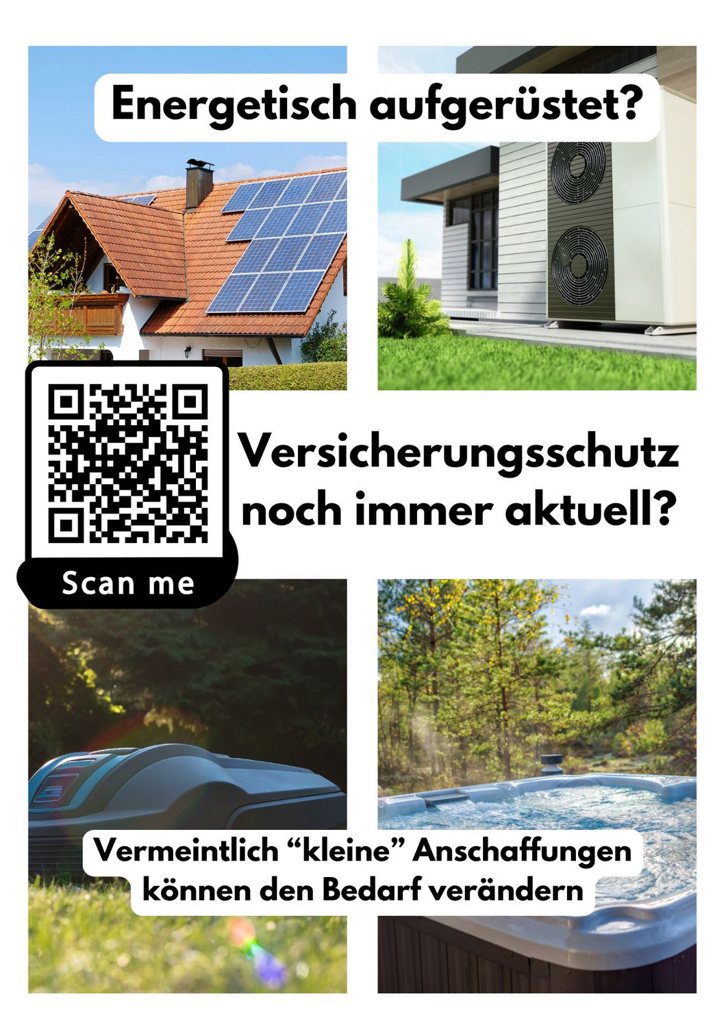 Gebäude-Versicherungs-Analyse - Poster Din A1 für Kundenstopper oder Schaufenster 3 Stk.