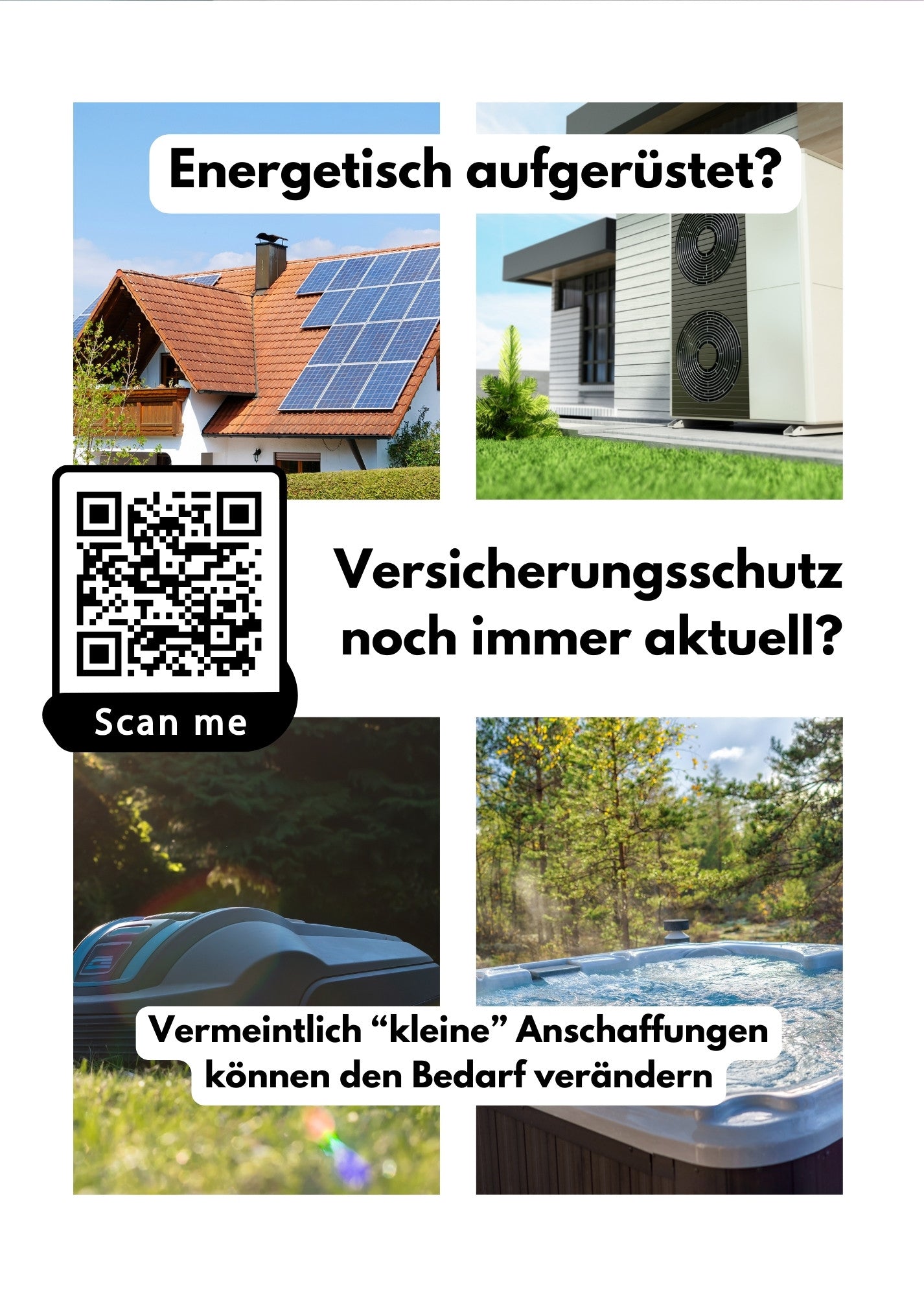 Gebäudeversicherung Status-Check - Mini Rollup mit Deinem QR-Code - 1 Stk.