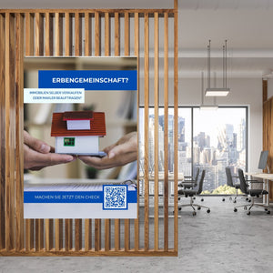 Erbengemeinschaft - Poster Din A1 für Kundenstopper oder Schaufenster - twoforty x immo - 3 Stk.