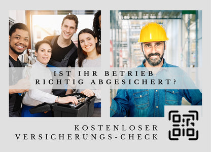 Handwerker Versicherungs-Update - Postkarten mit Deinem QR-Code & Deiner Adresse