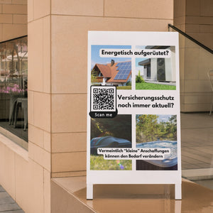 Gebäude-Versicherungs-Analyse - Poster Din A1 für Kundenstopper oder Schaufenster 3 Stk.