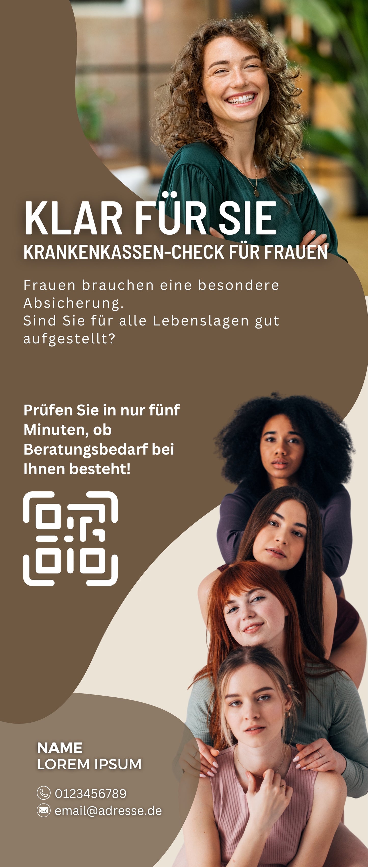 Klar für Sie - Krankenkassencheck für Frauen - Rollup | 1 Stk.