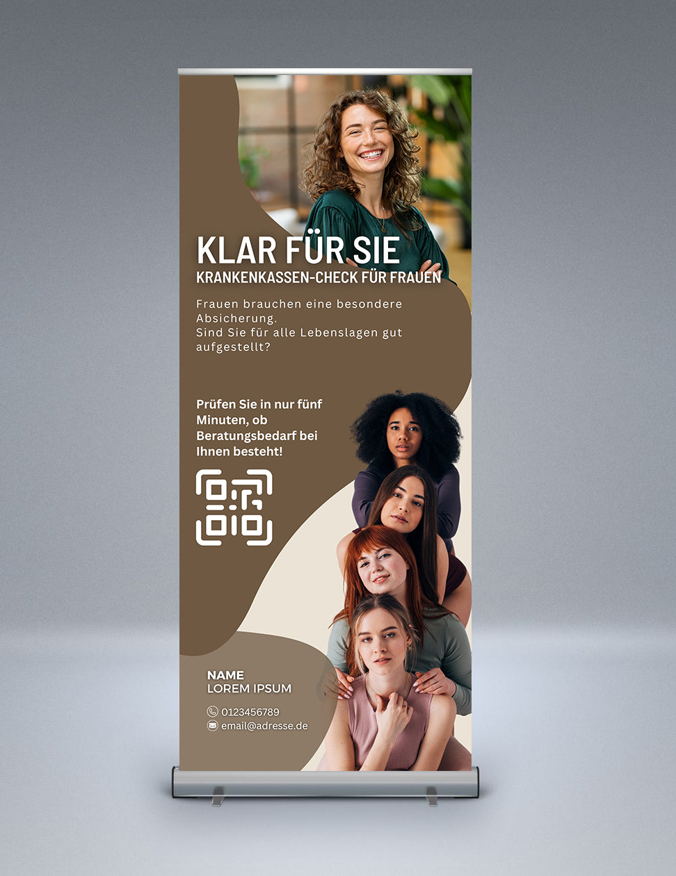 Klar für Sie - Krankenkassencheck für Frauen - Rollup | 1 Stk.