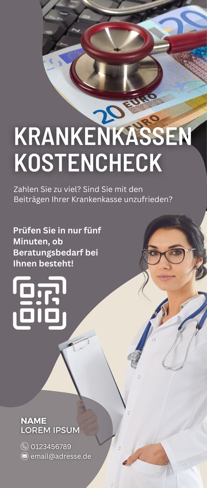 Krankenkassen Kostencheck - Rollup | 1 Stk.