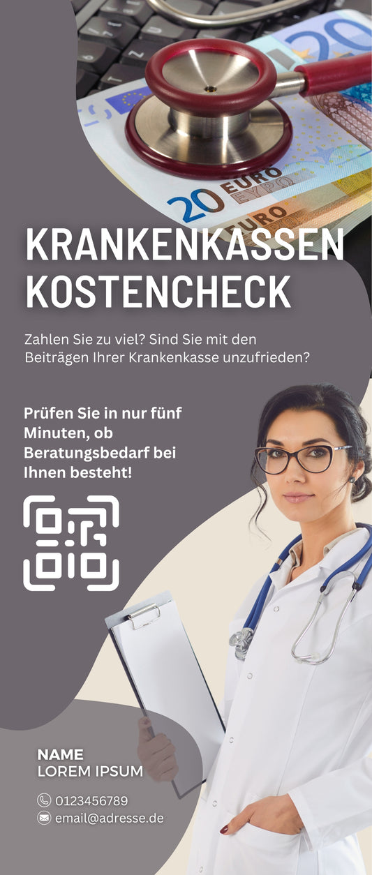 Krankenkassen Kostencheck - Rollup | 1 Stk.
