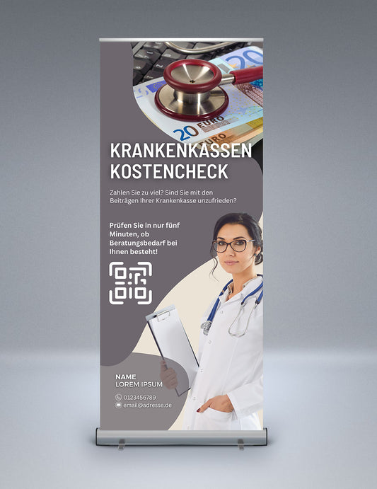 Krankenkassen Kostencheck - Rollup | 1 Stk.