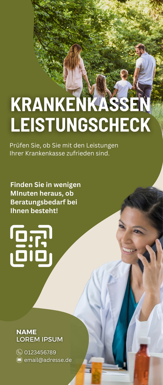 Krankenkassen Leistungscheck - Rollup | 1 Stk.