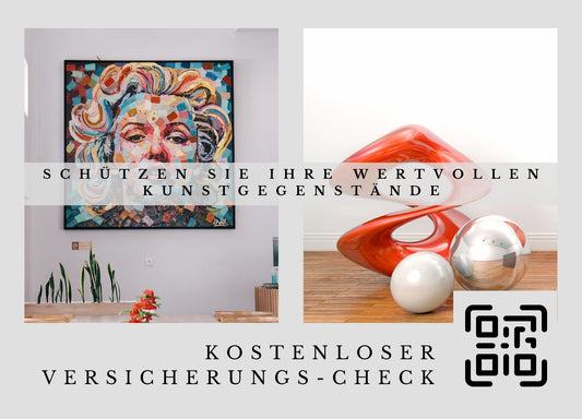 Kunst Versicherungs-Check- Postkarten mit Deinem QR-Code & Deiner Adresse