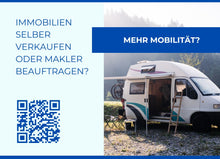 Lade das Bild in den Galerie-Viewer, Mehr Mobilität - Postkarte mit Deinem QR-Code &amp; Deiner Adresse | twoforty x immobilien | 250 Stk.
