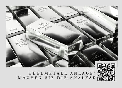 Kapitalanlage in Silber - Der Check - Postkarten mit Deinem QR-Code
