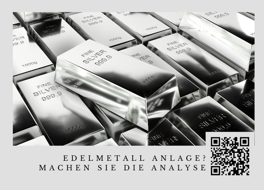 Kapitalanlage in Silber - Der Check - Postkarten mit Deinem QR-Code