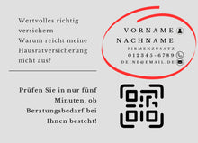 Lade das Bild in den Galerie-Viewer, Golfausrüstung-Postkarte mit Deinem QR-Code &amp; Deiner Adresse | 250 Stk.
