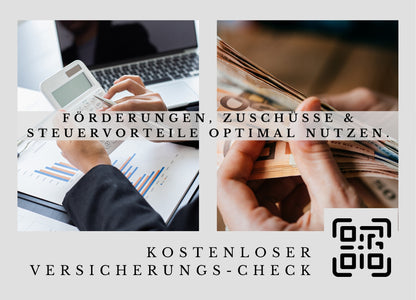 Optimierung-, Förderung- & Zuschuss-Analyse - Postkarten mit Deinem QR-Code & Deiner Adresse