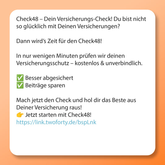 Check 48 - Postvorlage für Social Media