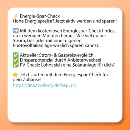 Energie-Spar-Check, Postvorlage für Social Media