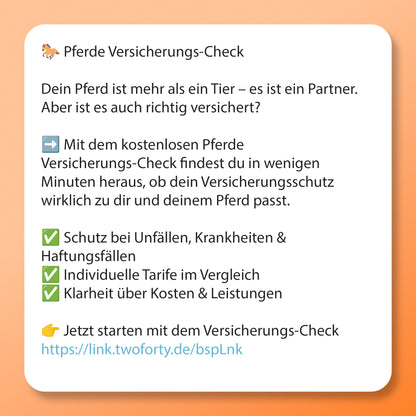 Pferde Versicherungs-Check - Postvorlage für Social Media