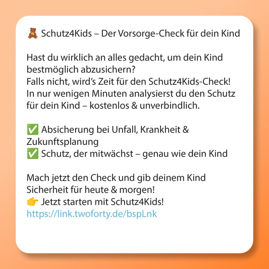 Schutz4Kids - Postvorlage für Social Media