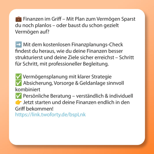 Finanzen im Griff - Postvorlage für Social Media