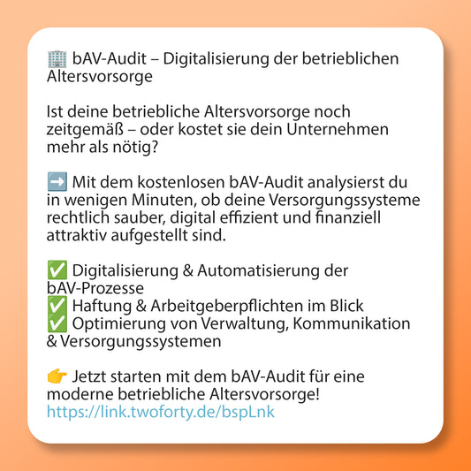 bAV-Audit - Postvorlage für Social Media, WhatsApp-Status und Co.