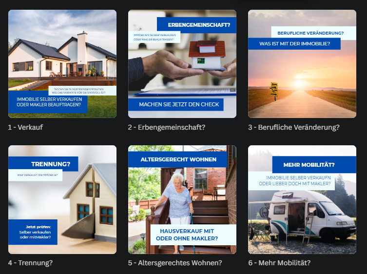 Immo-Check, Set an Postvorlage für Social Media