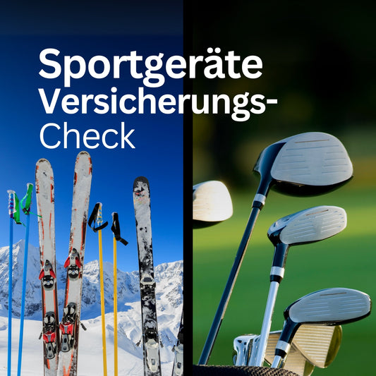 Sportgeräte Versicherungs-Check - Postvorlage für Social Media