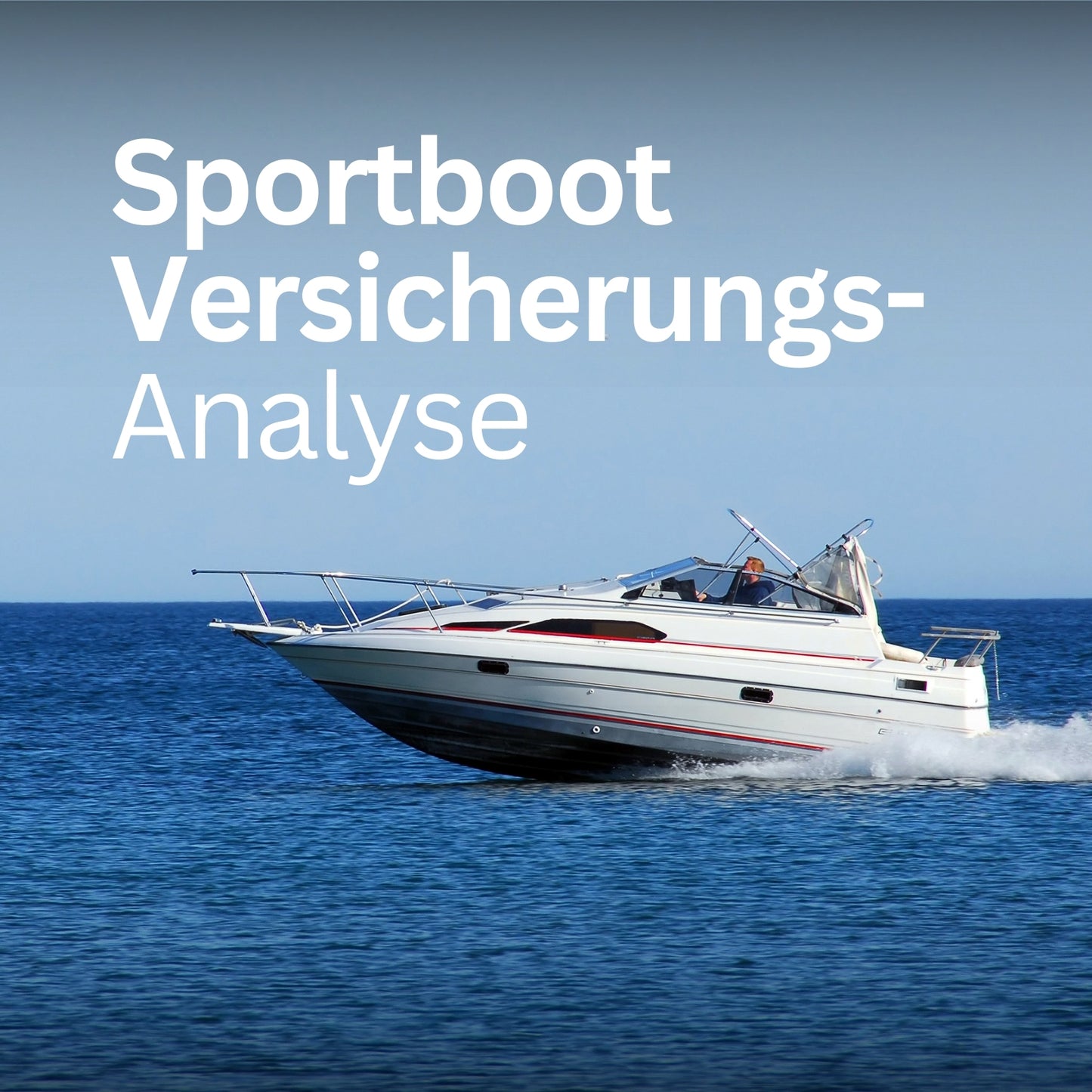 Sportboot Versicherungs-Analyse - Postvorlage für Social Media