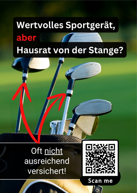Sportgeräte Versicherungs-Check - Mini Rollup mit Deinem QR-Code - 1 Stk.