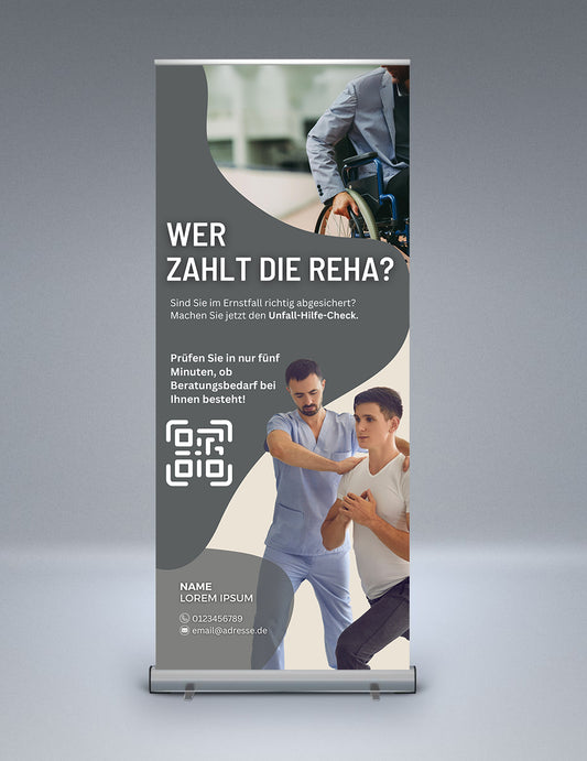 Unfall-Hilfe-Check - Rollup | für Physio etc. | 1 Stk.