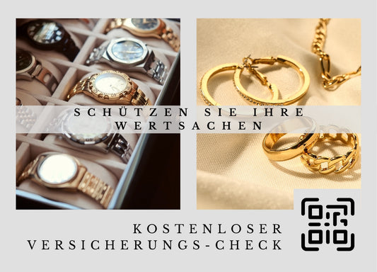 Wertsachen Versicherungs-Check - Postkarten mit Deinem QR-Code & Deiner Adresse