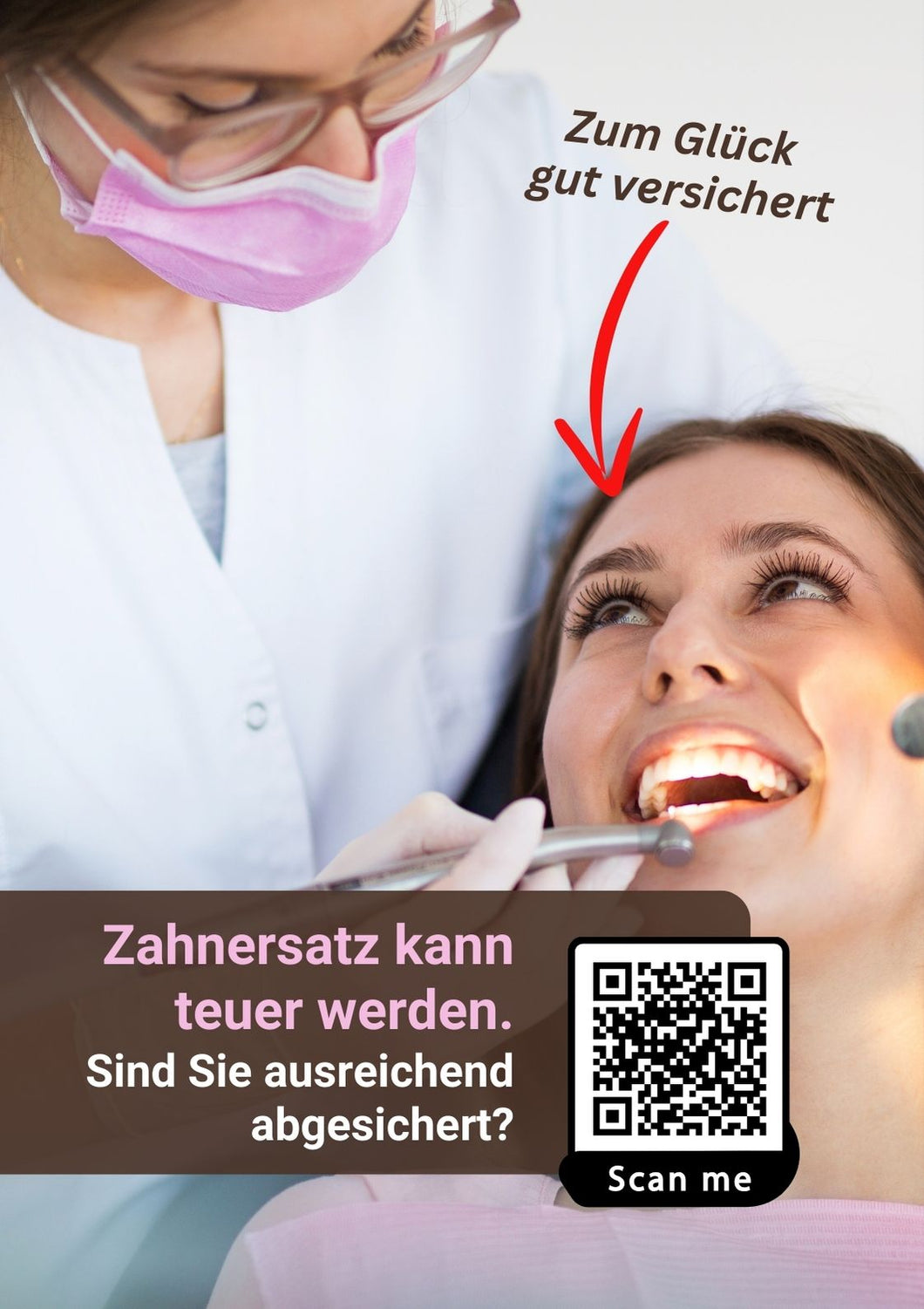 Zahnkosten-Versicherungs-Check - Poster Din A1 für Kundenstopper oder Schaufenster 3 Stk.